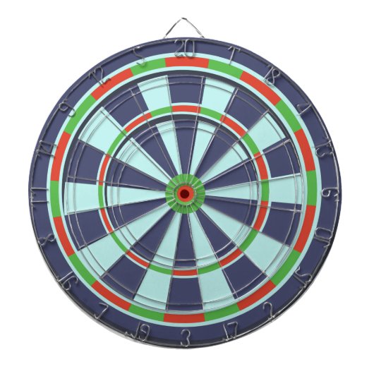 Klassiek Blauw Groen Rood Dartbord (Voorkant)