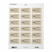 Klassiek Blauw Hardloopontwerp Etiket (Full Sheet)