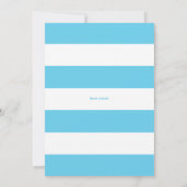 Klassiek blauw Het is een Baby shower van de Jonge Kaart (Achterkant)