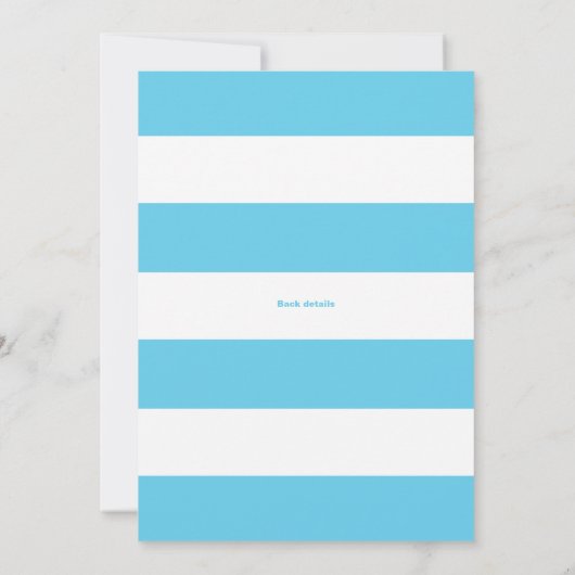 Klassiek blauw Het is een Baby shower van de Jonge Kaart (Achterkant)