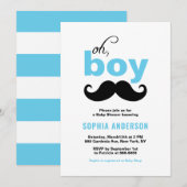 Klassiek blauw Het is een Baby shower van de Jonge Kaart (Voorkant / Achterkant)