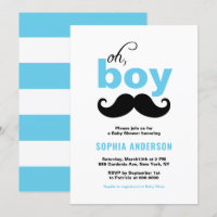 Klassiek blauw Het is een Baby shower van de Jonge