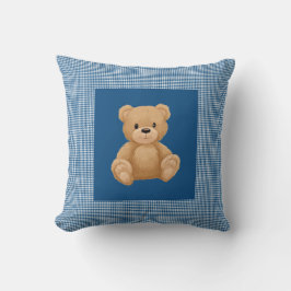 Klassiek Blauw Houndstooth, Teddydier, Kussen