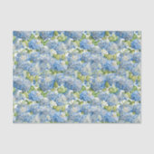 Klassiek Blauw Hydrangea Floral Pattern Tissuepapier (Voorkant)