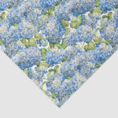  Klassiek Blauw Hydrangea Floral Pattern Tissuepapier (Detail)