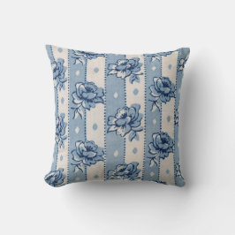 Klassiek blauw Ivory Floral Theme Pillow Kussen