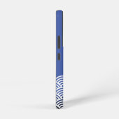 Klassiek blauw Japans golfpatroon met Jouw naam Samsung Galaxy Hoesje (Rechterkant)