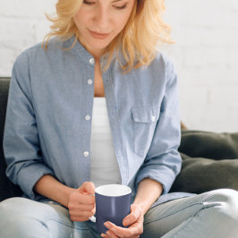 Klassiek blauw koffiemok