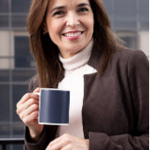 Klassiek blauw koffiemok