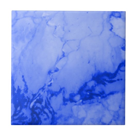 Klassiek blauw | Marmer Pattern-toets Tegeltje (Voorkant)