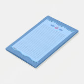 Klassiek blauw met Wavy Borders - Lined AH2015 Post-it® Notes (Schuin)