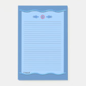 Klassiek blauw met Wavy Borders - Lined AH2015 Post-it® Notes (Voorkant)