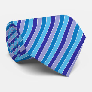 Klassiek blauw Paars Pajama Stripes Pattern Neck T Stropdas