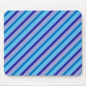 Klassiek blauw Paarse witte pyjama strepen patroon Muismat (Voorkant)