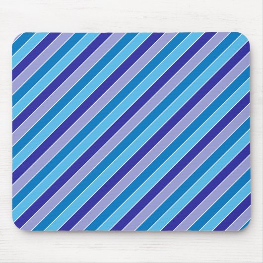 Klassiek blauw Paarse witte pyjama strepen patroon Muismat (Voorkant)