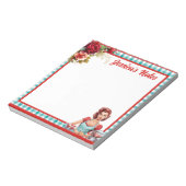 Klassiek Blauw Pin-up Notitieblok (Linkerzijde)