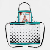 Klassiek Blauw Pinup_ Klassiek zijn Schort (Voorkant)