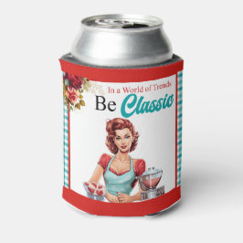 Klassiek blauw pinup vrijgezellenfeest blikjeskoeler