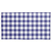 Klassiek blauw Plaid Gingham patroon Kussensloop (Voorkant-Links)