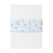 Klassiek blauw porselein bloemenbruiloft uitnodigingen wikkel (Achterkant Voorbeeld)