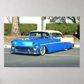 Klassiek blauw poster auto (Voorkant)