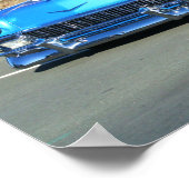 Klassiek blauw poster auto (Hoek)