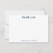 Klassiek blauw Retro Glen Pset Custom Baby shower Bedankkaart (Voorkant)