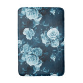 Klassiek blauw Roos patroon Badmat (Voorkant Verticaal)