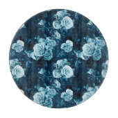 Klassiek blauw Roos patroon Snijplank (Voorkant)