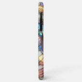 Klassiek Blauw Roze Nep Iriserend Glas Mozaïek Case-Mate iPhone Case (Achterkant/links)
