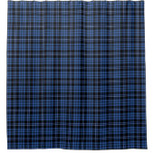 Klassiek Blauw Schotse Ruitpatroon Douchegordijn (Voorkant)
