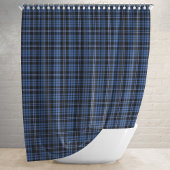 Klassiek Blauw Schotse Ruitpatroon Douchegordijn