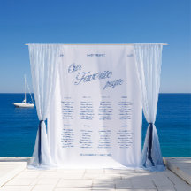 Klassiek Blauw Schrift Trouw Stoelen Plattegrond S