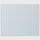 Klassiek blauw snijdocument met haakgrafiek cadeaupapier (Vlak)