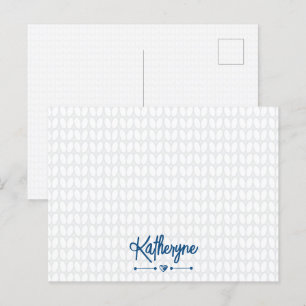 Klassiek blauw, speciaal aangepast nit-Briefkaart Briefkaart