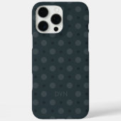 Klassiek Blauw Stippenpatroon Aangepaste Naam Init Case-Mate iPhone Case (Achterkant)