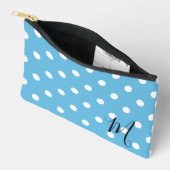 Klassiek Blauw Stippenpatroon Make-up of Etui (Open)