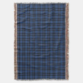 Klassiek Blauw Tartan Plaid Patroon Deken (Voorkant Verticaal)