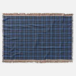 Klassiek Blauw Tartan Plaid Patroon Deken