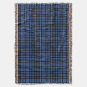 Klassiek Blauw Tartan Schotse Ruit Patroon Deken