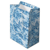 Klassiek blauw toiletlandschap medium cadeauzakje (Achterkant Gekanteld)