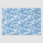 Klassiek blauw toiletlandschap tissuepapier (Voorkant)