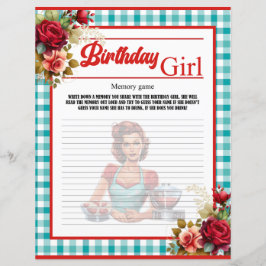 Klassiek Blauw Verjaardags Geheugen Spel