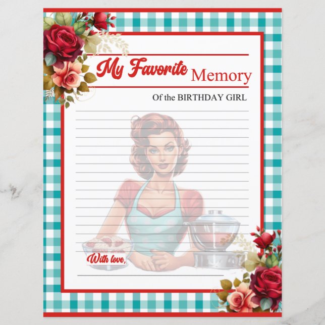 Klassiek Blauw Verjaardagsfeestje Favoriete Geheug (Voorkant)