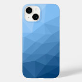 Klassiek blauw verloop geometrisch mesh-patroon Case-Mate iPhone case (Achterkant)