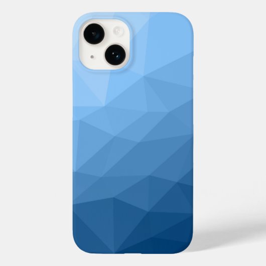 Klassiek blauw verloop geometrisch mesh-patroon Case-Mate iPhone case (Achterkant)