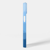 Klassiek blauw verloop geometrisch mesh-patroon Case-Mate iPhone case (Achterkant / Rechts)