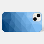 Klassiek blauw verloop geometrisch mesh-patroon Case-Mate iPhone case (Achterkant (horizontaal))