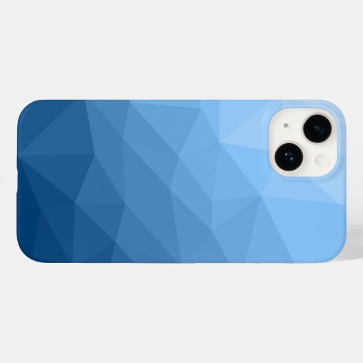 Klassiek blauw verloop geometrisch mesh-patroon Case-Mate iPhone case (Achterkant (horizontaal))