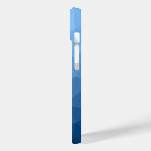 Klassiek blauw verloop geometrisch mesh-patroon Case-Mate iPhone case (Achterkant / Links)